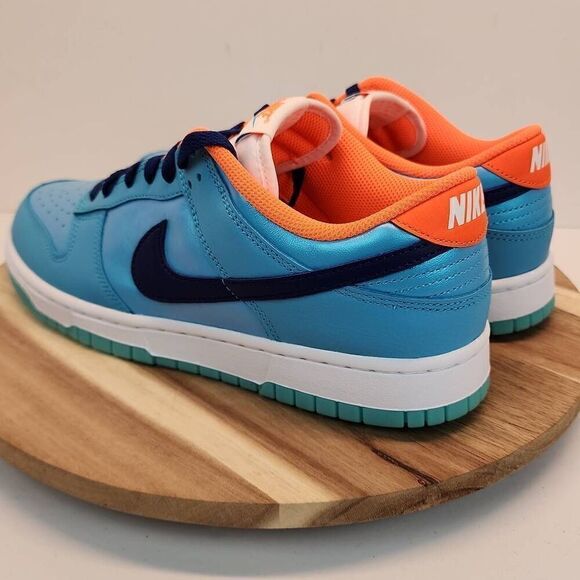 Nike Dunk Low SE "Baltic Blue/Deep Royal Blue/Total Orange" Men's Shoe Size 9.5 - Picture 6 of 11